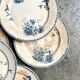 6 dessert plates Sarreguemines in iron earth, service "Tsarina"