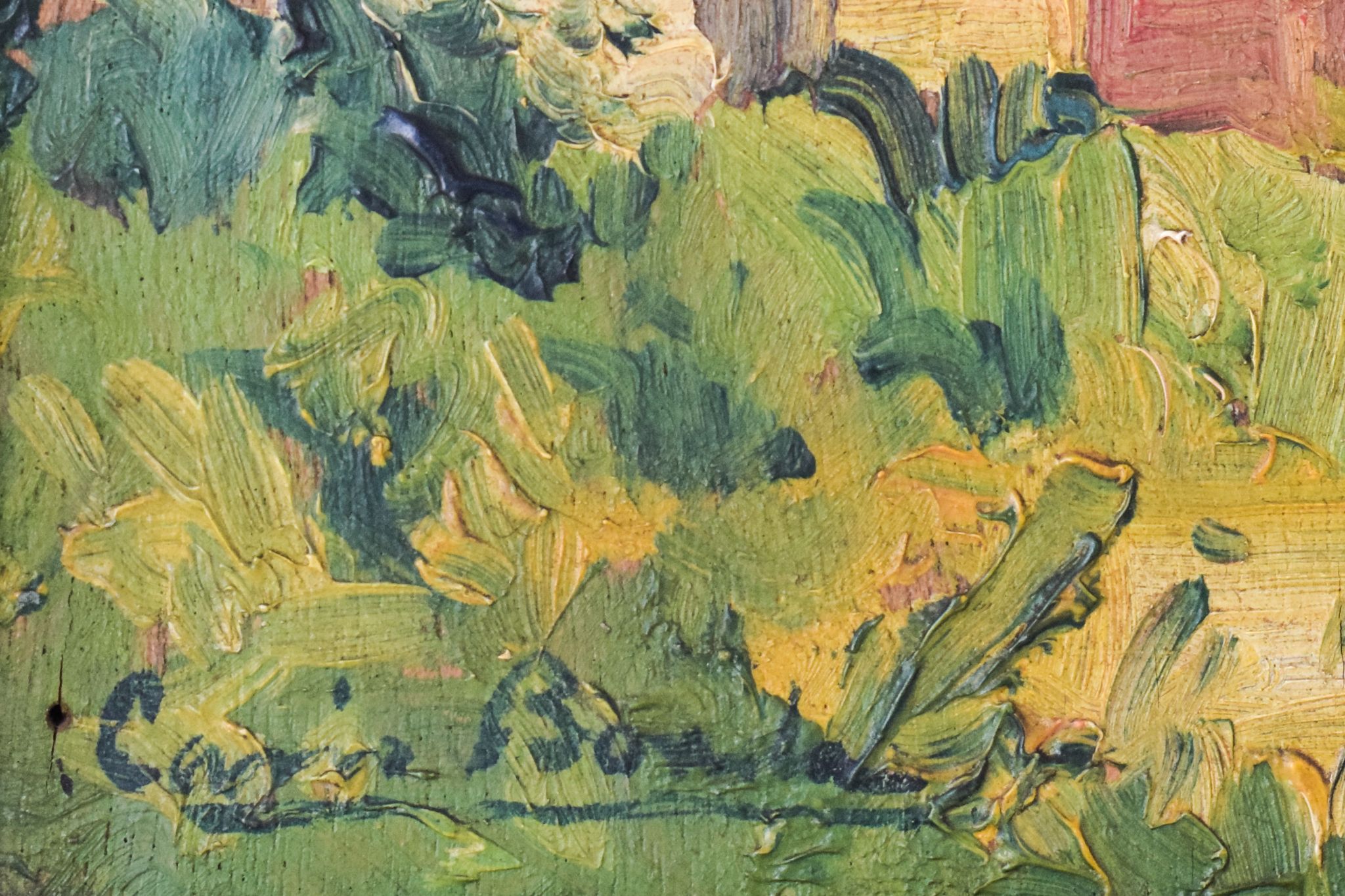Landscape with village in golden light 'Sant Andreu de Salou'