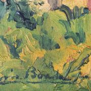 Landscape with village in golden light 'Sant Andreu de Salou'
