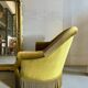 Fauteuil crapaud velours kaki