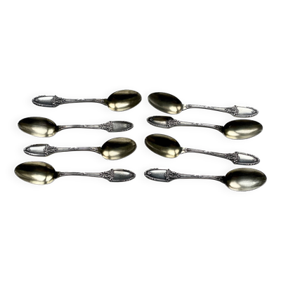 Service de 8 cuillères à moka métal argenté Boulenger