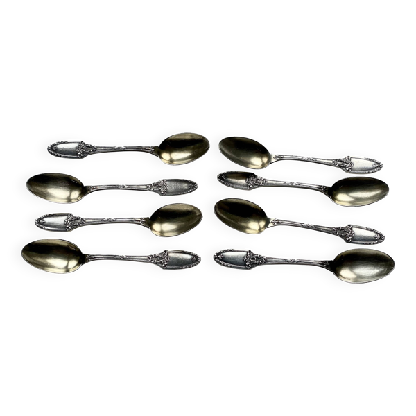 Service de 8 cuillères à moka métal argenté Boulenger