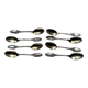 Service of 8 silver-plated metal moka spoons Boulenger