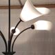 5-light chandelier in metal and opaline - mid-20th century