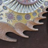 Giovanni  Schoeman Brutalist Cold Cast Metal Sculpture Fish Wall Hanging