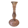Bougeoir ancien en verre rose torsadé – vintage