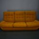 20th century, yellow Atlantis three-seater sofa, 1960s