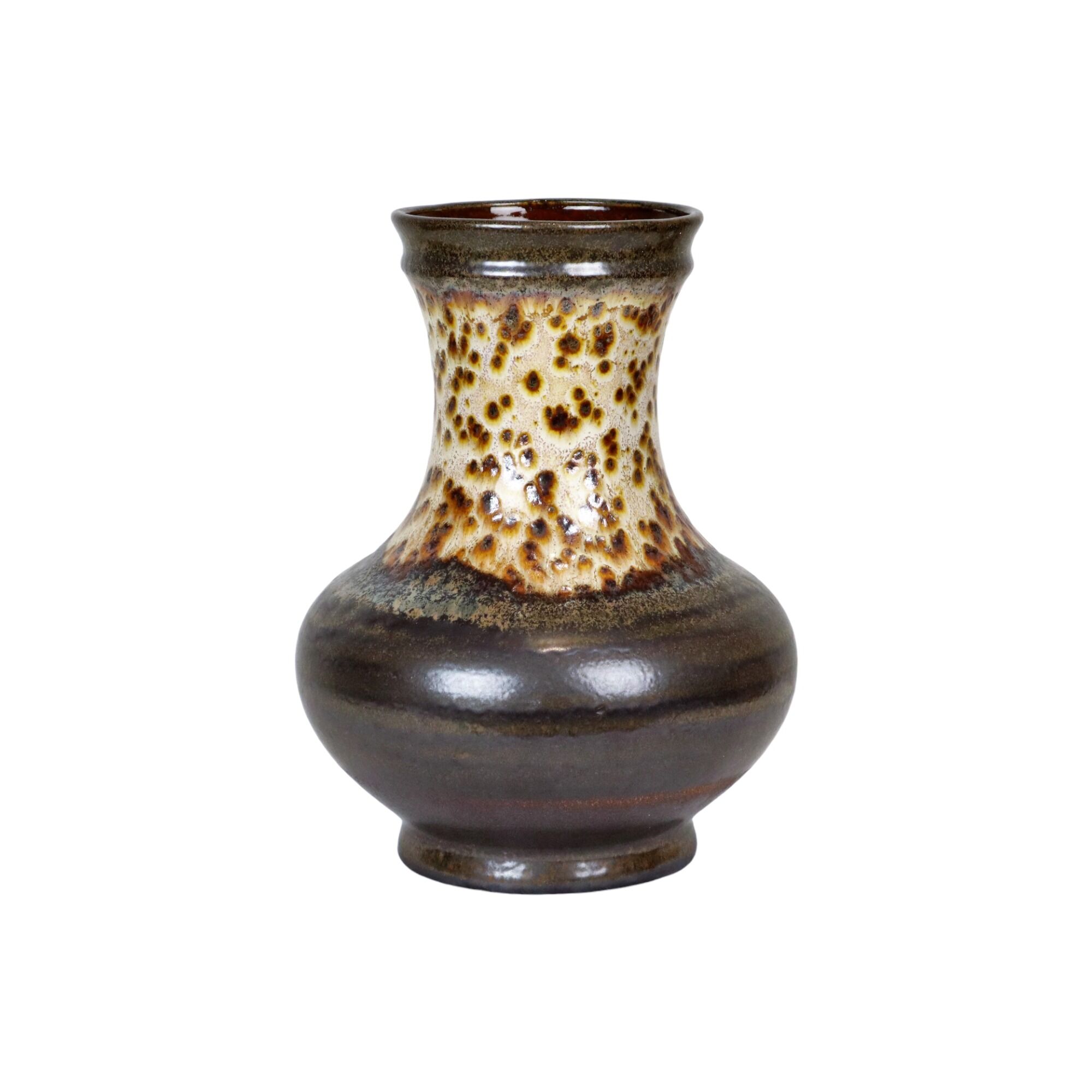 Leopard Motif Vase Ü Keramik West Germany Seventies Ceramic 26cm