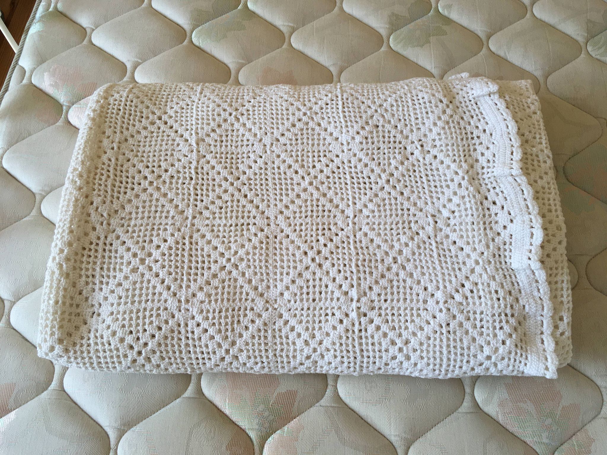 Couverture de carrés en crochet Fait Main