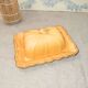 Antique yellow ceramic butter dish with bee decor, vintage Provençal style