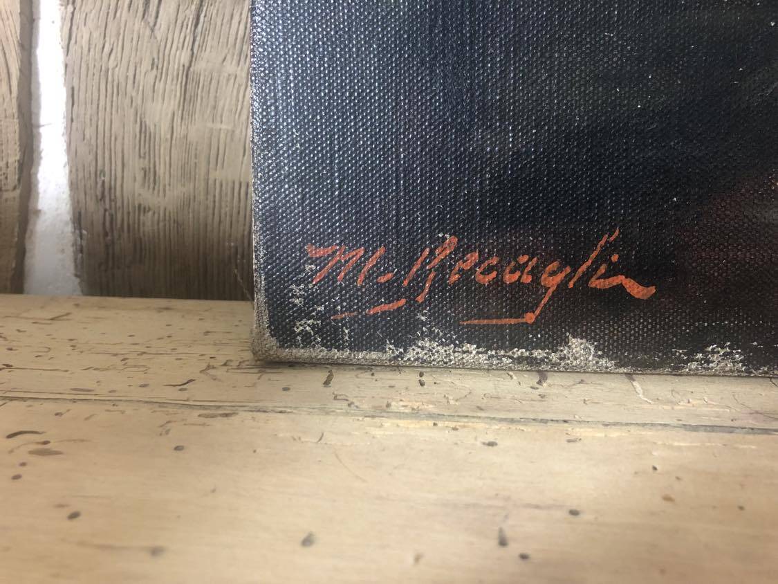 Oil painting on canvas HST signed. Bouquet of flowers, roses