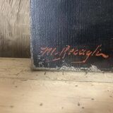 Oil painting on canvas HST signed. Bouquet of flowers, roses