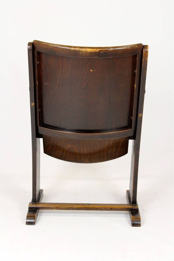 Chaise de cinéma, théâtre TON (Thonet) en bois, années 1940