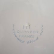 Old pheasant plate in HB Quimper ceramic
