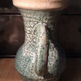 Ceramic pitcher Accolay cracked green