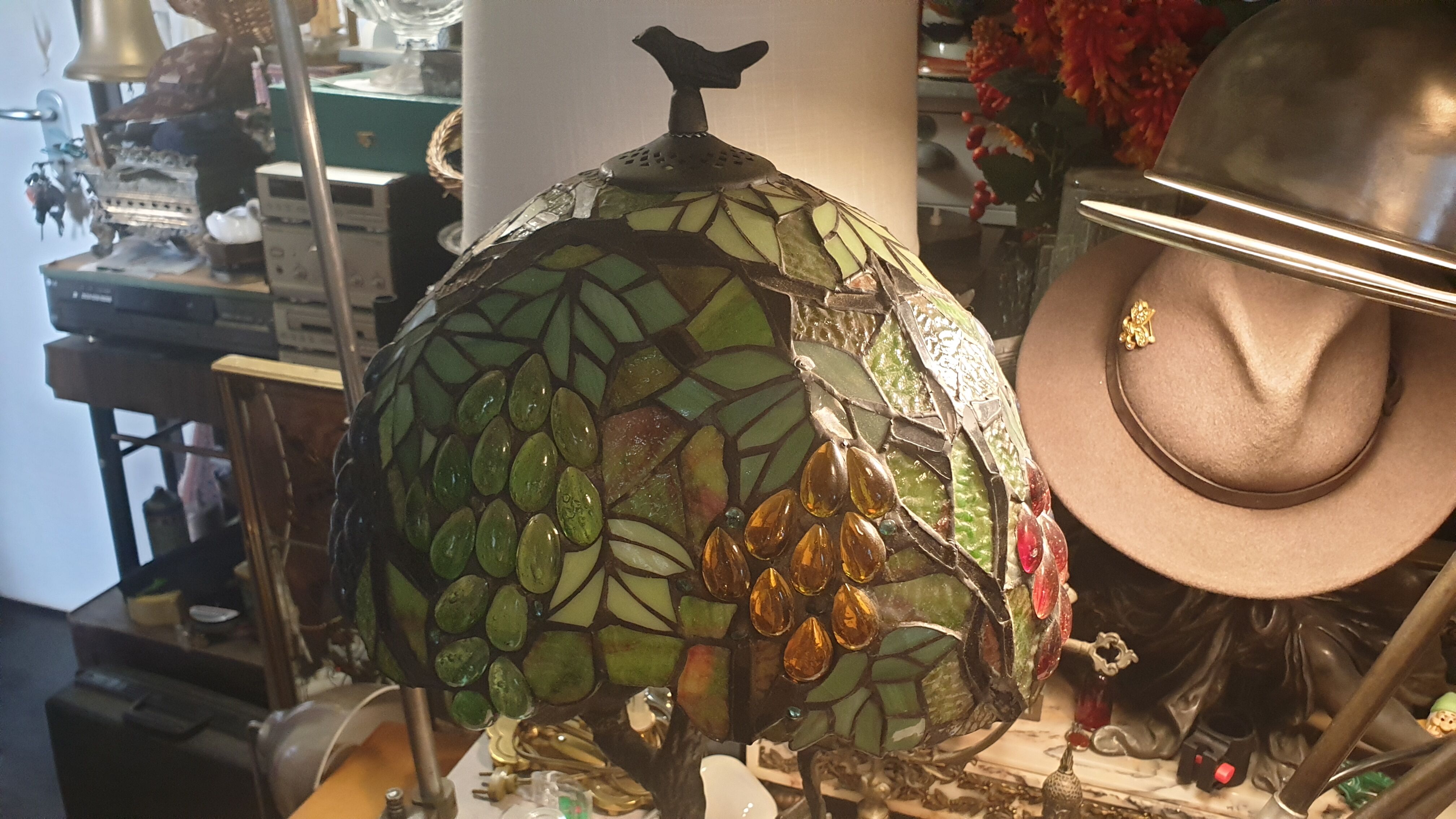 Stained glass lamp floral