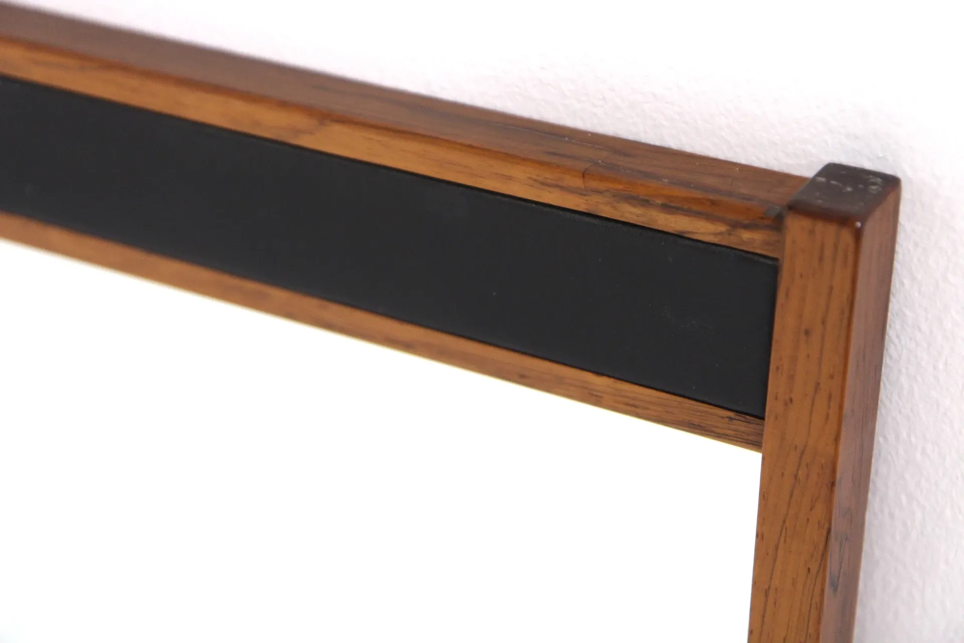 Scandinavian mirror in rosewood and leather, Sweden, 1960, 115cm x 57cm