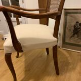 Beige and canning armchairs