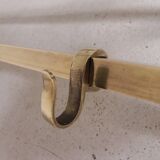 Brass Art Deco wall coat rack, 136 cm wide