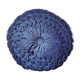Round pleated velvet cushion