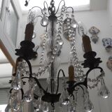 chandelier with bronze tassel 4 lumieres