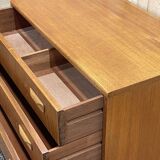 Low 3-drawer chest of drawers from the GPlan brand in teak from the 70s