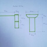 table murale modulable ou rétractable en formica