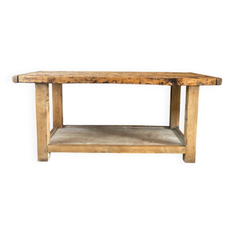 Établi vintage en chêne massif