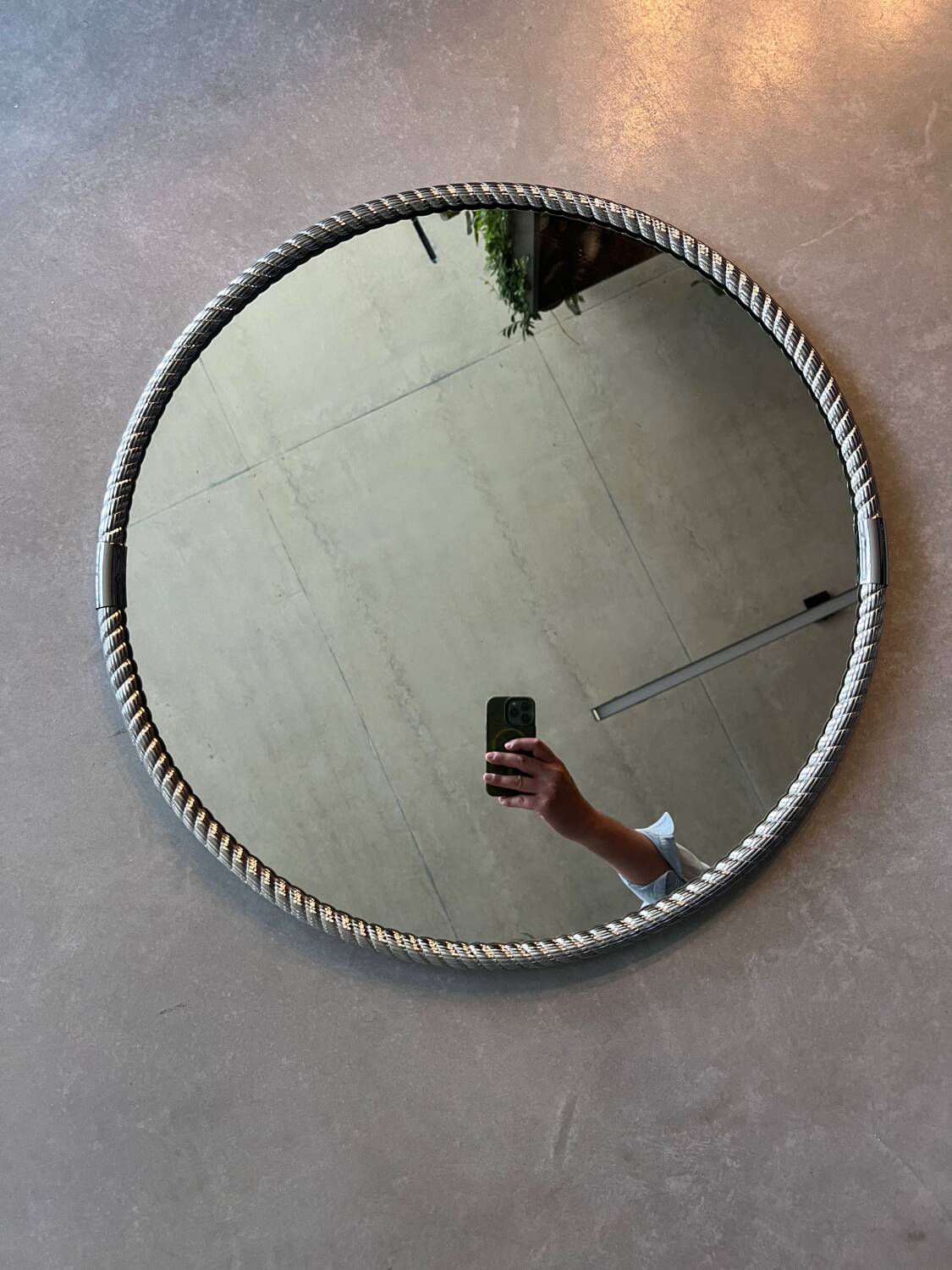 Vintage 1960s Twisted Metal Mirror