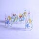 Lot de 5 verres vintage fleurs