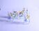 Set of 5 vintage flower glasses