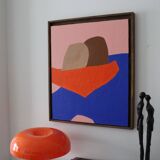 Minimalist figurative painting "In your arms" by Bodasca