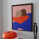 Minimalist figurative painting "In your arms" by Bodasca