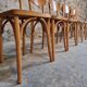 Ensemble de 6 chaises bistrot françaises vintage en bois courbé par Luterma, vers 1950–1970