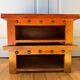 Pair of solid wood coffee tables – rustic / wabi-sabi style (1950-1980)