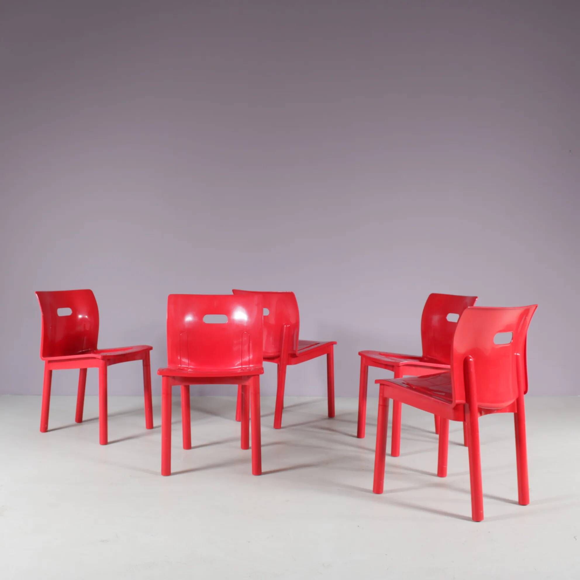1980s “4870” chairs by Anna Castelli Ferrieri for Kartell, Italy