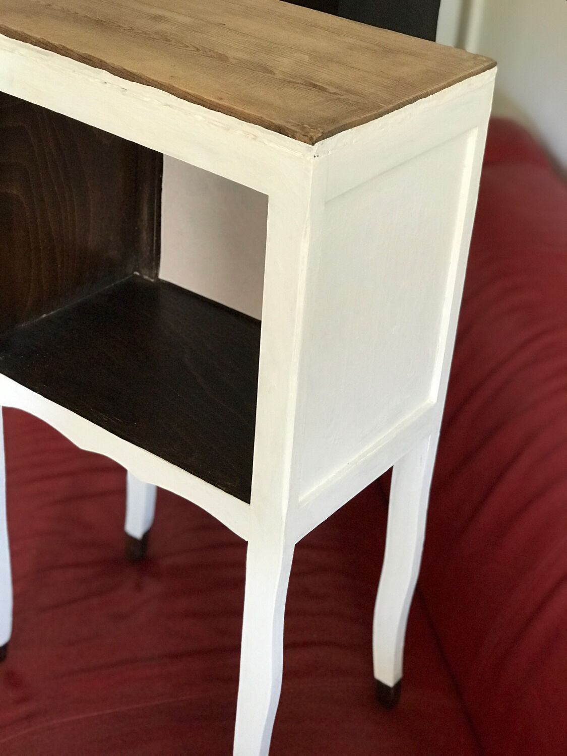 Bedside table vintage country style wood