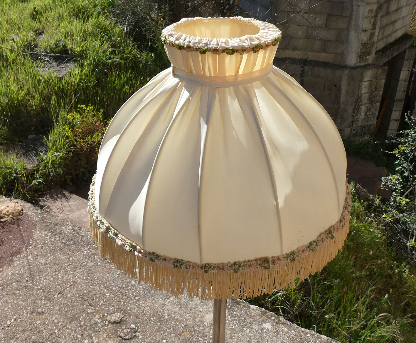 Lampadaire vintage à franges