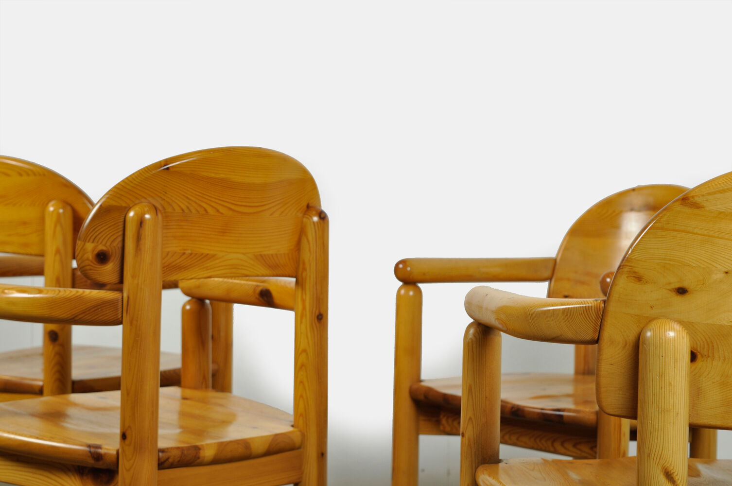 Vintage pine dining chairs by Rainer Daumiller for Hirtshals Sawmill, Denmark 70s
