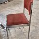 Dining room table + 4 stainless steel and smoked glass chairs 1970
