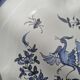 Ashtray earthenware of moustiers with bird pattern by dellerie in moustiers