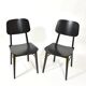Pair of vintage dining chairs in black