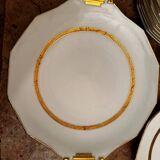 F. Legrand Limoges - Service à Dessert 2 Plat Gâteaux/Tartes + 11 assi