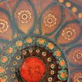 Vintage round coffee table from the 60s 70s by Raymond Corroyez in ceramic