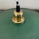 Vintage suspension in green enamelled sheet metal