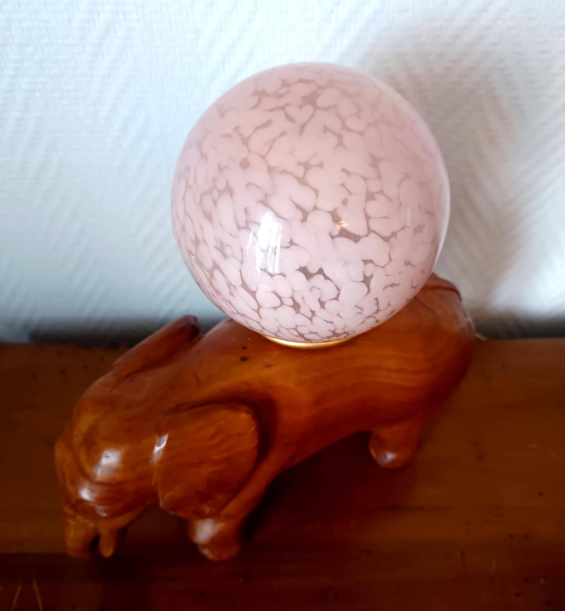 Lampe éléphant verre de Clichy art déco