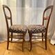 Chaises Louis Philippe en noyer époque XIXe, tapissées à neuf