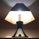 Floor or table lamp in German glass and synthetic cork in M Design style by Ingo Maurer, 1960s.
