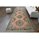 1970s Vintage Turkish Hand-Knotted Wool Cotton Orange Area Rug 138x394