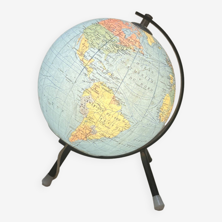 Mappemonde Globe Terrestre Taride Lumineux Vintage - Virtual Broc